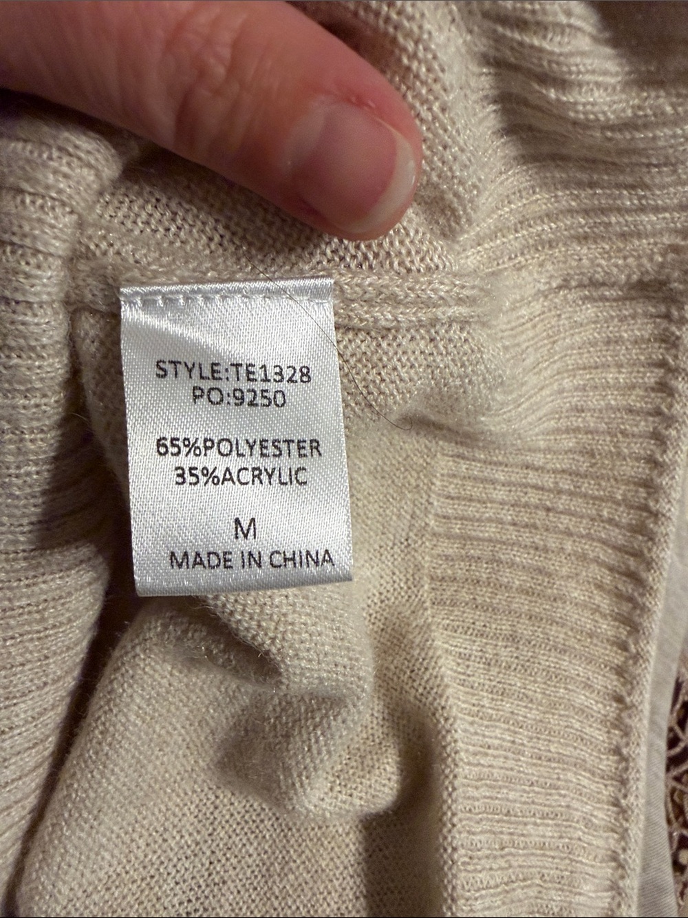GiGiO USA Beige Horse Knit Top - Picture 6 of 6